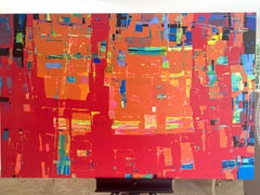 Summer Update, Abstract Large Size Original oil Painting, Ready to Hang