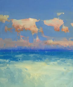 Sunset Clouds, Original oil Painting, Ready to Hang