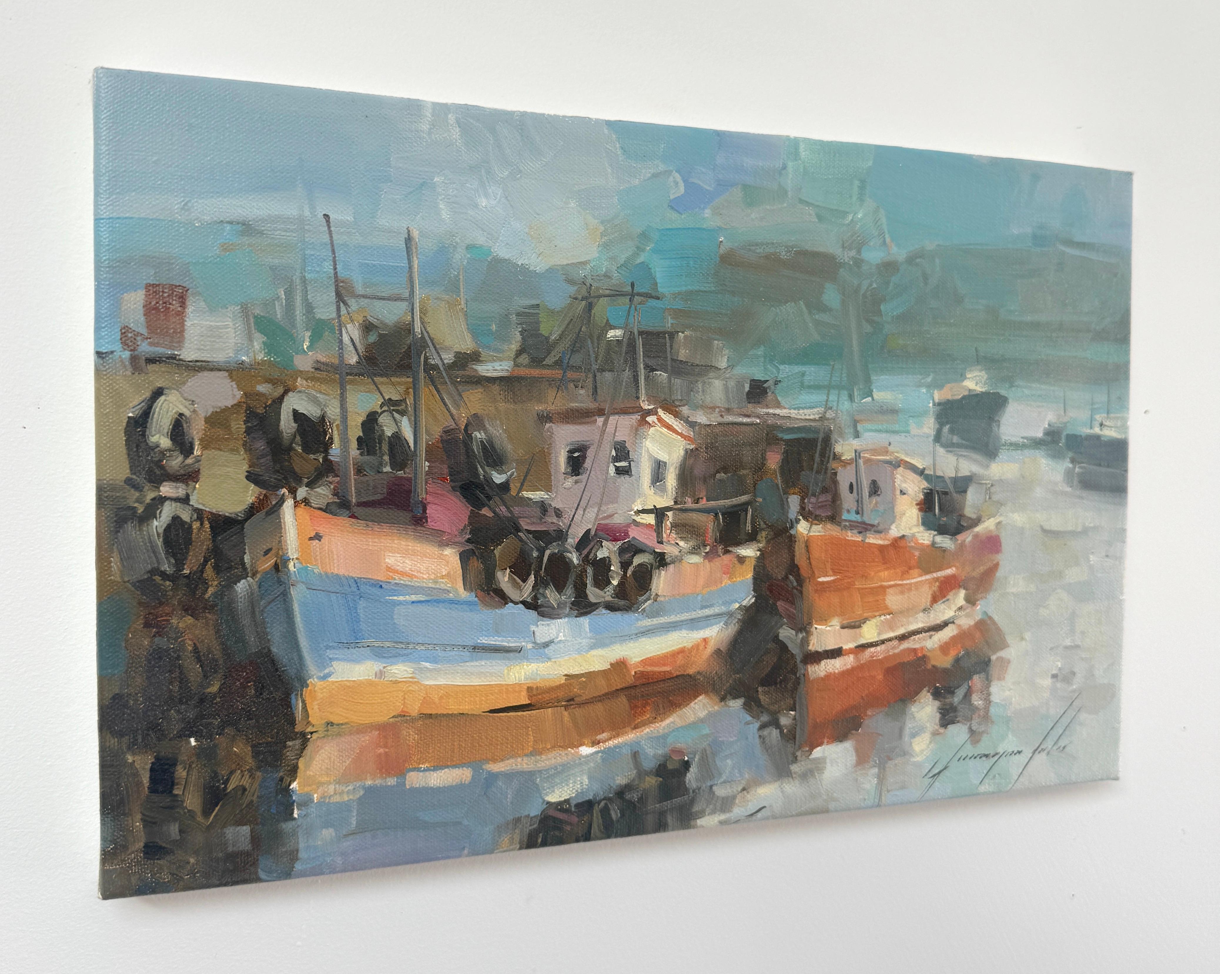 Porto paesaggio marino costiero Impressionismo Pittura ad olio originale
Artista: Vahe Yeremyan 
Opera: Pittura a olio originale, opera d'arte fatta a mano, pezzo unico 
Mezzo: Olio su tela 
Anno: 2024
Stile: Impressionismo, 
Titolo: