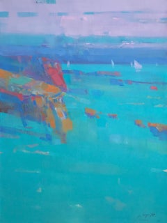 Turquoise Bay, Original Oil Painting on Canvas