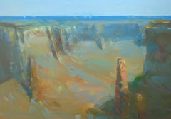 Utah Canyon, Landschaft, Original-Ölgemälde in Öl, hängefertig