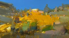 Valley Landscape Impressionism Original oil Painting, Ready to Hang