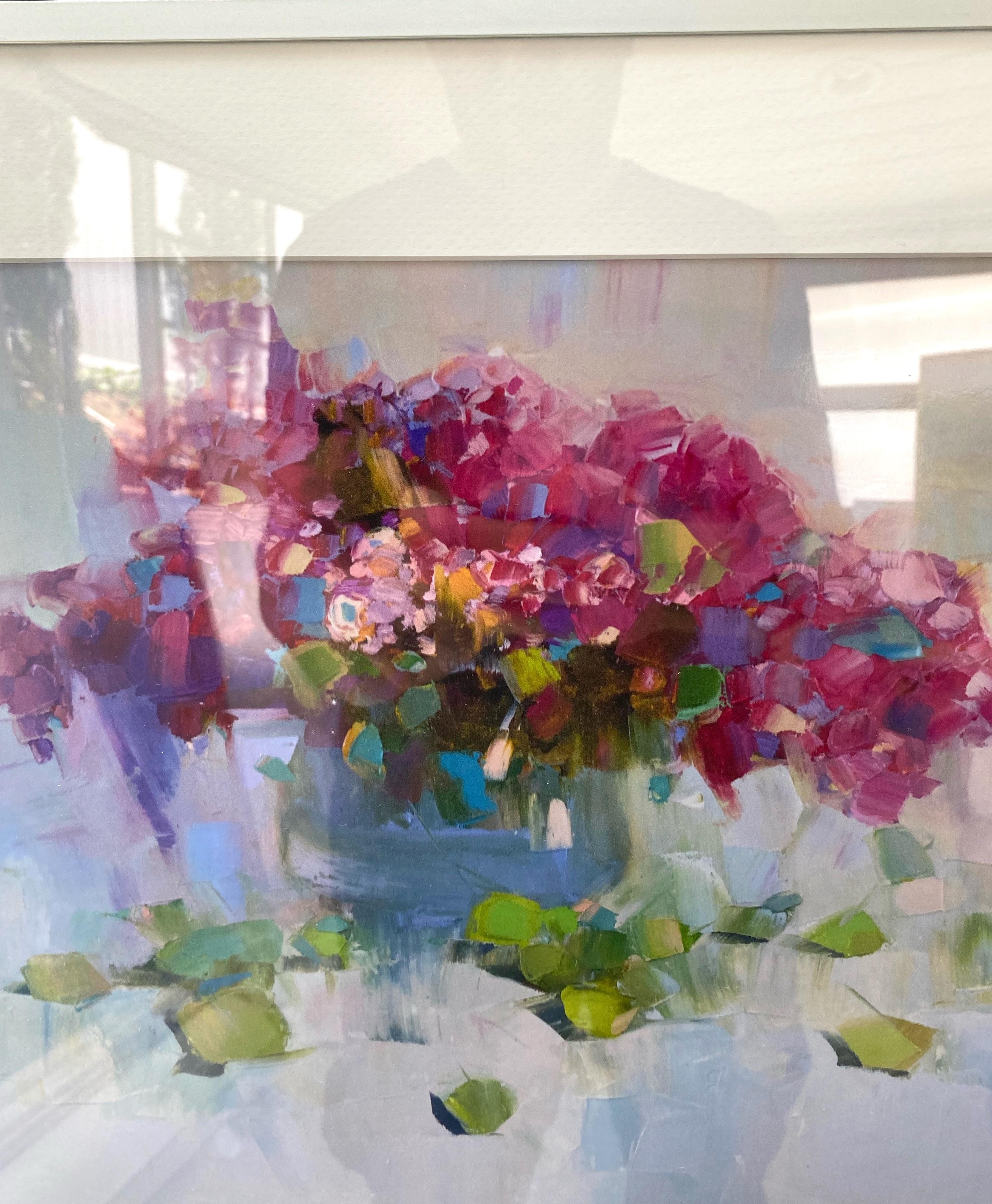 Artist: Vahe Yeremyan
Work: Print on Paper,
Subject: Vase of Flowers, 
Framed Size: 1.5