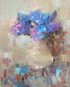 Vase of Lilacs, Original oil Painting, Ready to Hang