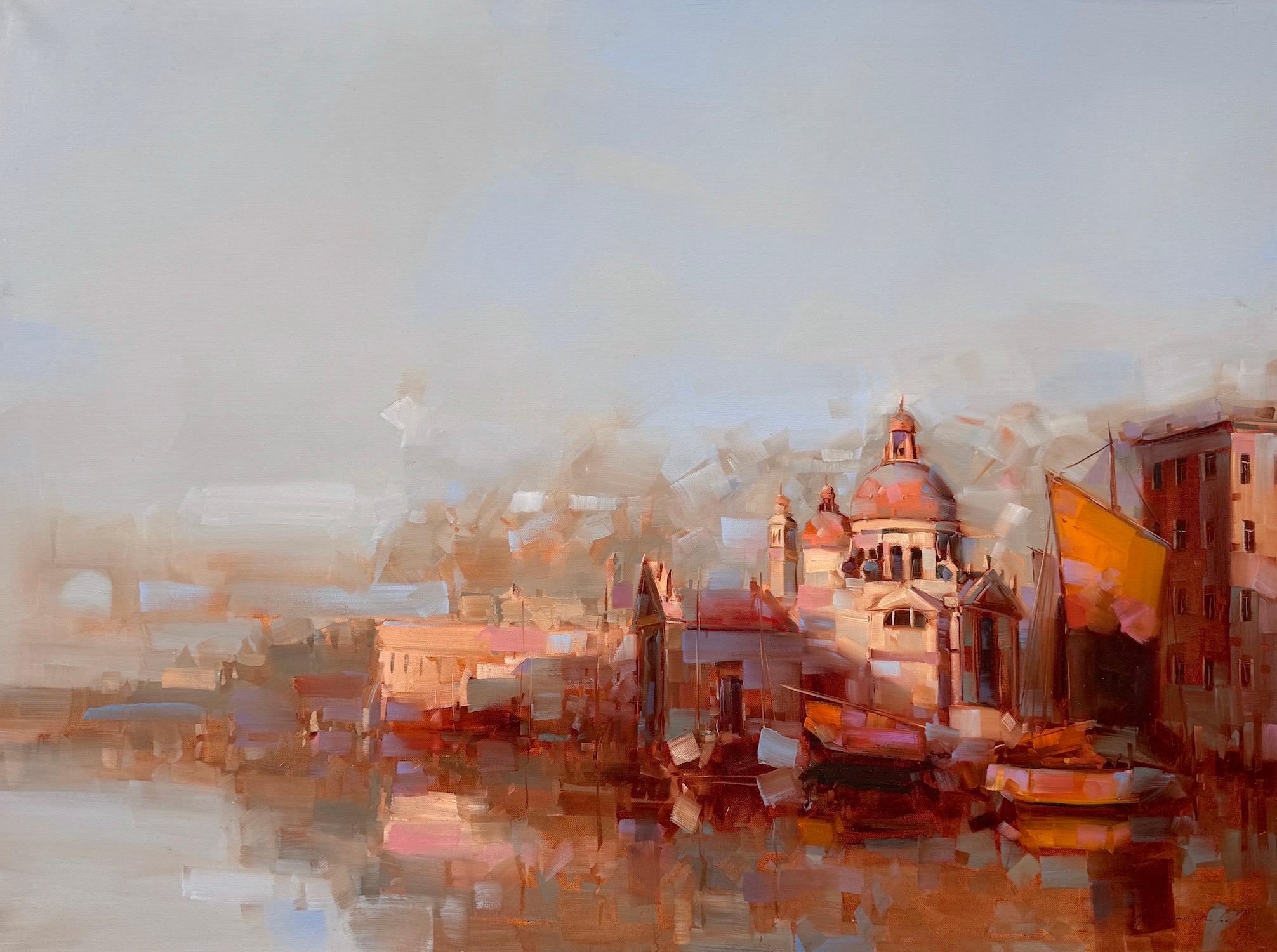 Vahe Yeremyan Landscape Painting - Venice Santa Maria Cityscape Impressionism Original Painting Ready to Hang