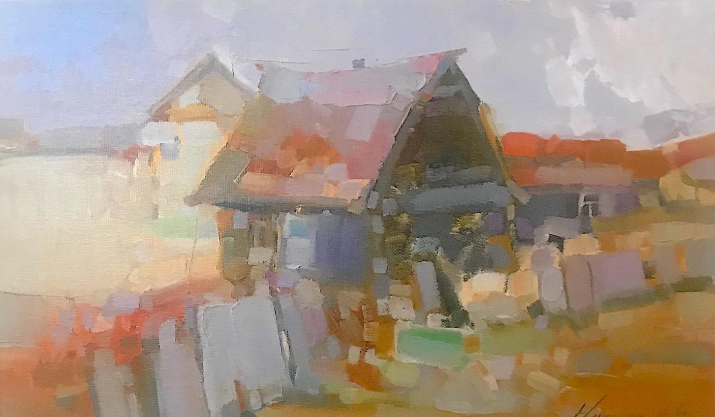 Vahe Yeremyan Landscape Painting - Village, Print on Canvas