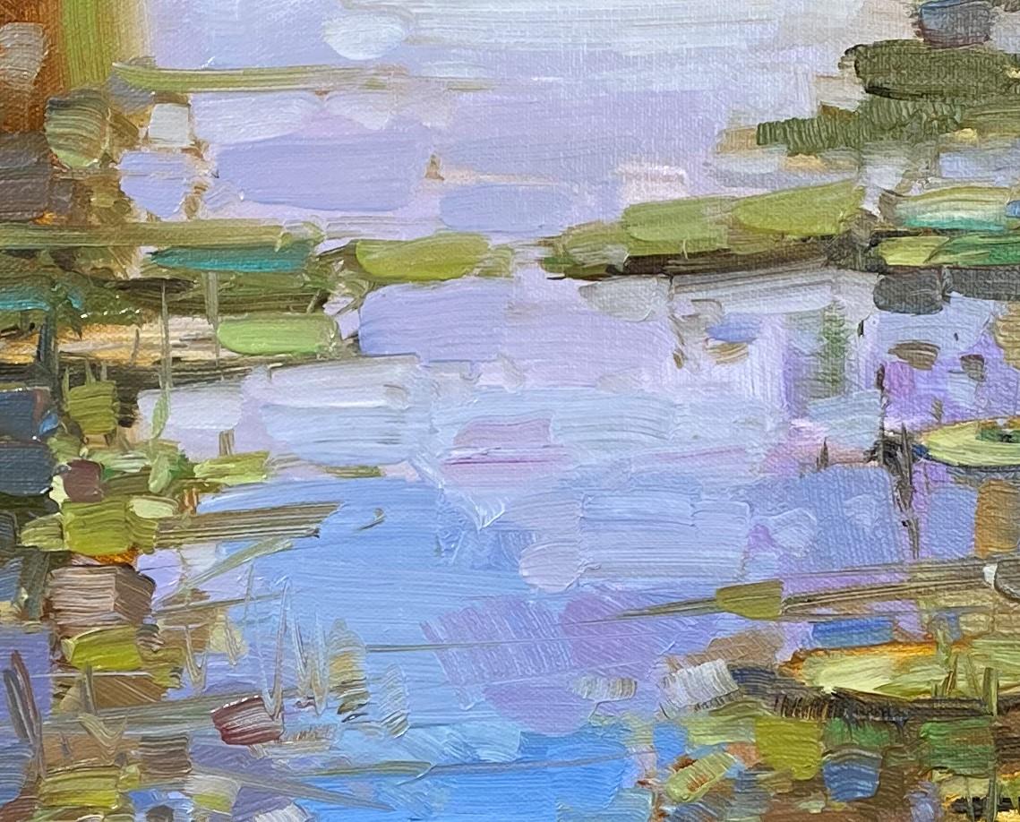 Water Lilies Pond - Painting by Vahe Yeremyan