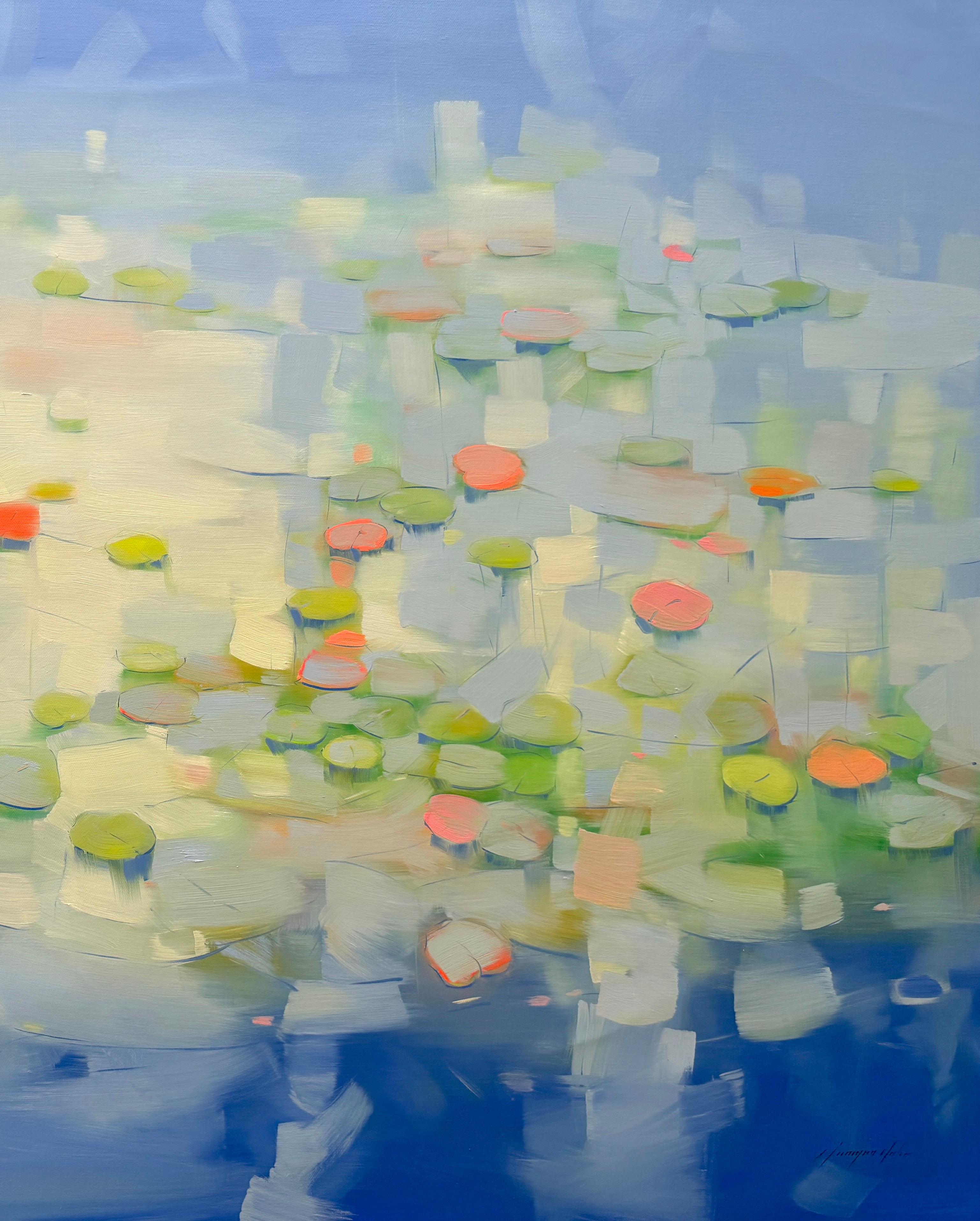 Nenúfares, impresionismo Gran cuadro al óleo original, listo para colgar - Painting Impresionista de Vahe Yeremyan