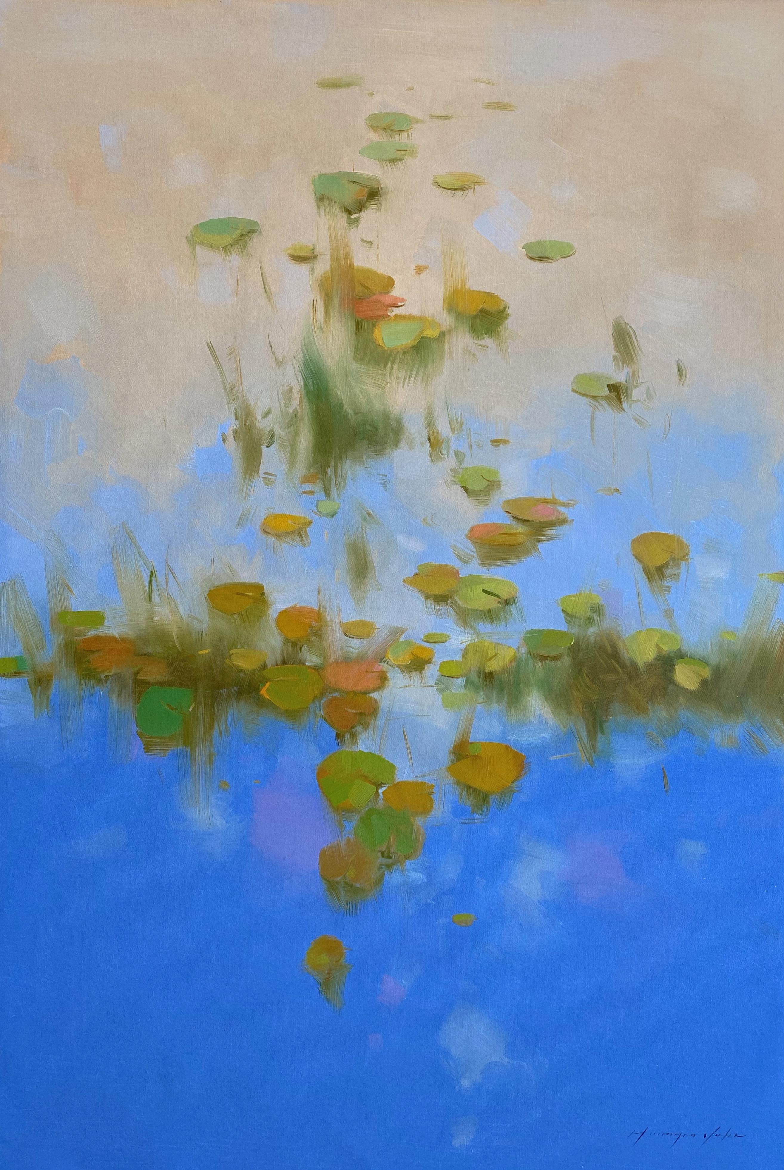 Waterlilies, Original oil Painting, Ready to Hang