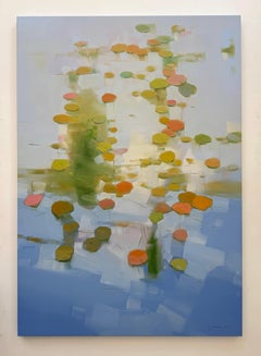 Waterlilies Pond Floral Original oil Painting, Ready to Hang