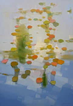 Waterlilies Pond Floral Original oil Painting, Ready to Hang