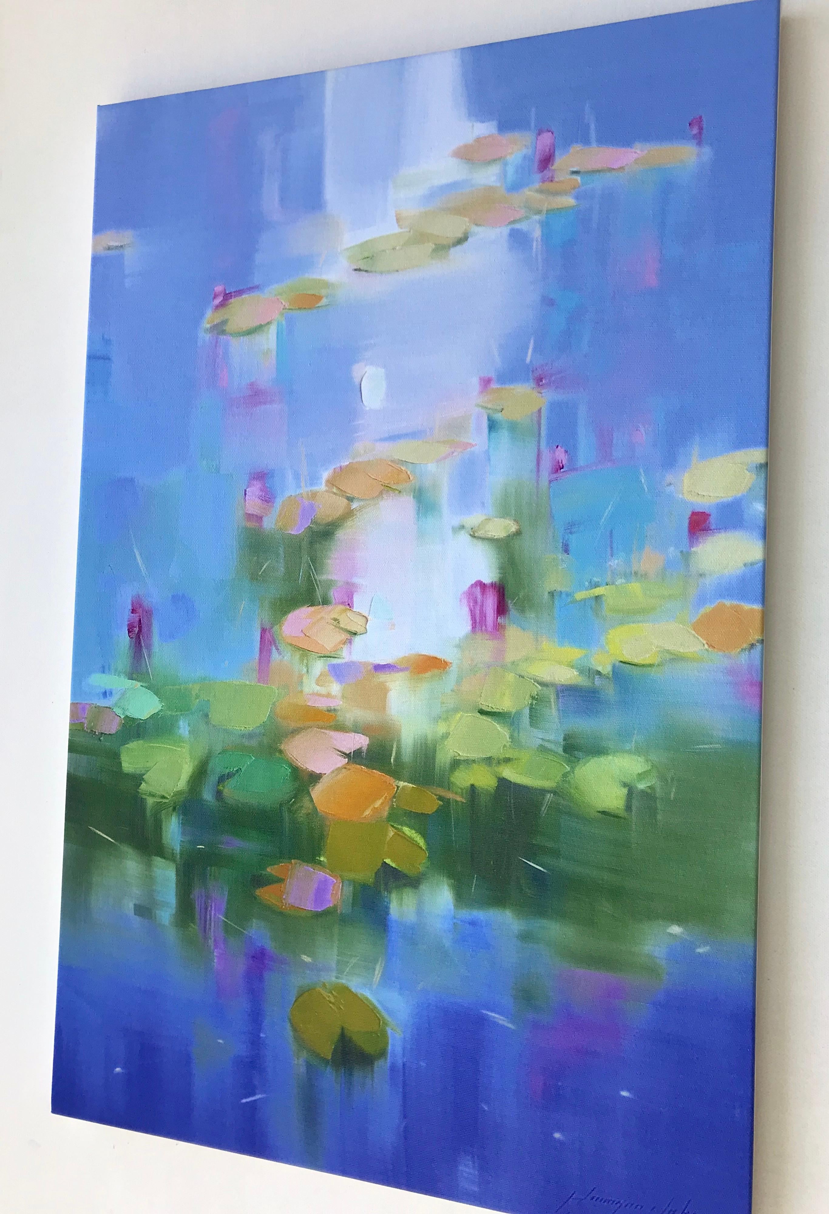 Waterlilies, Print on Canvas - Painting by Vahe Yeremyan