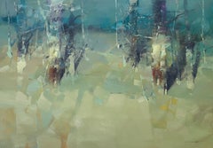 Whispering Pines, Landscape Impressionism Original oil Painting, Ready to Hang