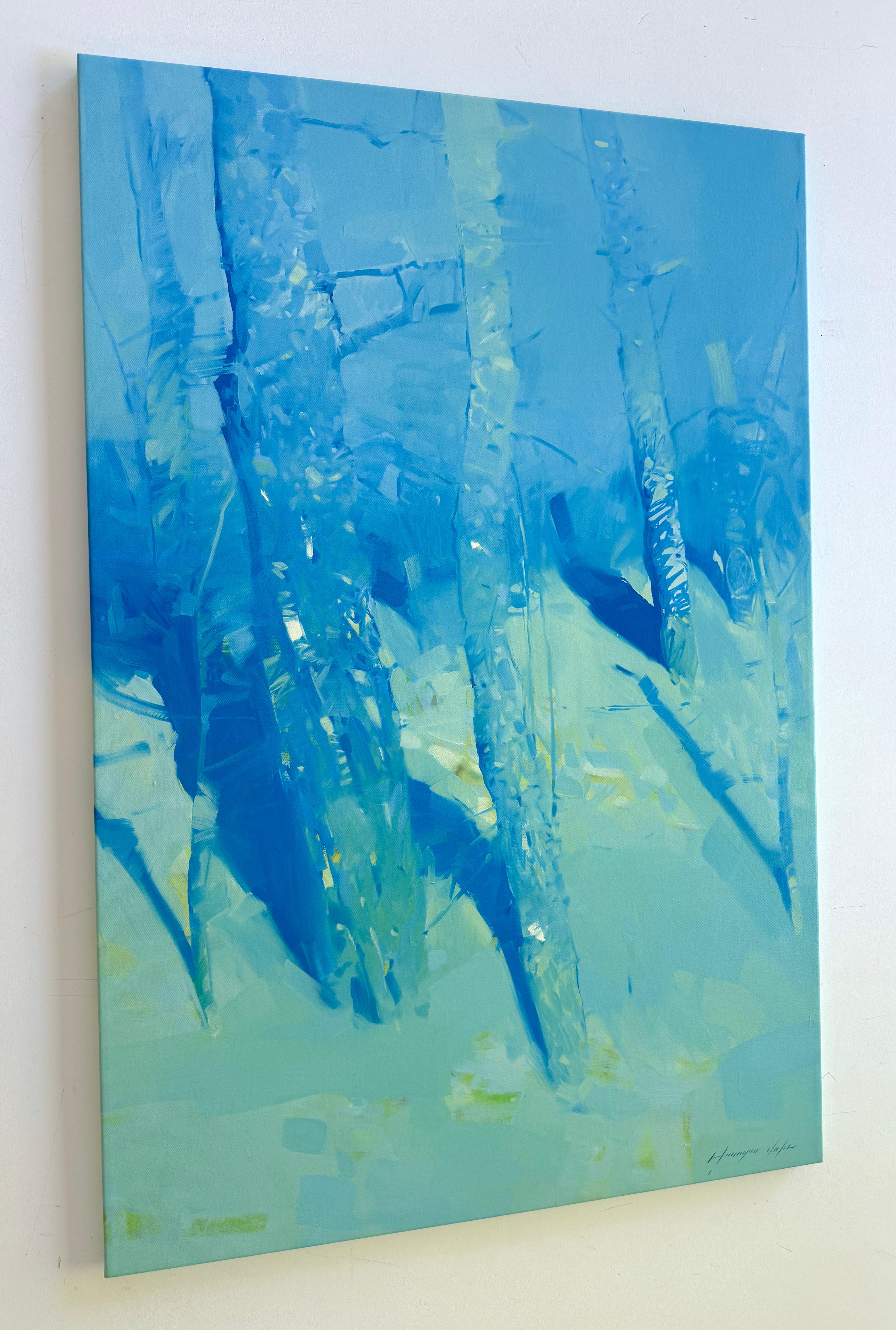 Trees, Landscape Oil Painting impressionism Original oil Painting
Artist: Vahe Yeremyan 
Work: Original Oil Painting, Handmade Artwork, One of a Kind 
Medium: Oil on Canvas 
Year: 2024
Style: Impressionism, 
Title: White Night,
Size: 45