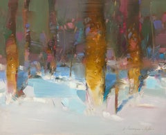 Winter Morning, Original Oil Painting, Handmade Artwork