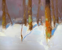 Winter Trees, Original oil Painting, Ready to Hang