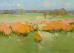 Yellow Flowers, Original oil Painting, Ready to Hang