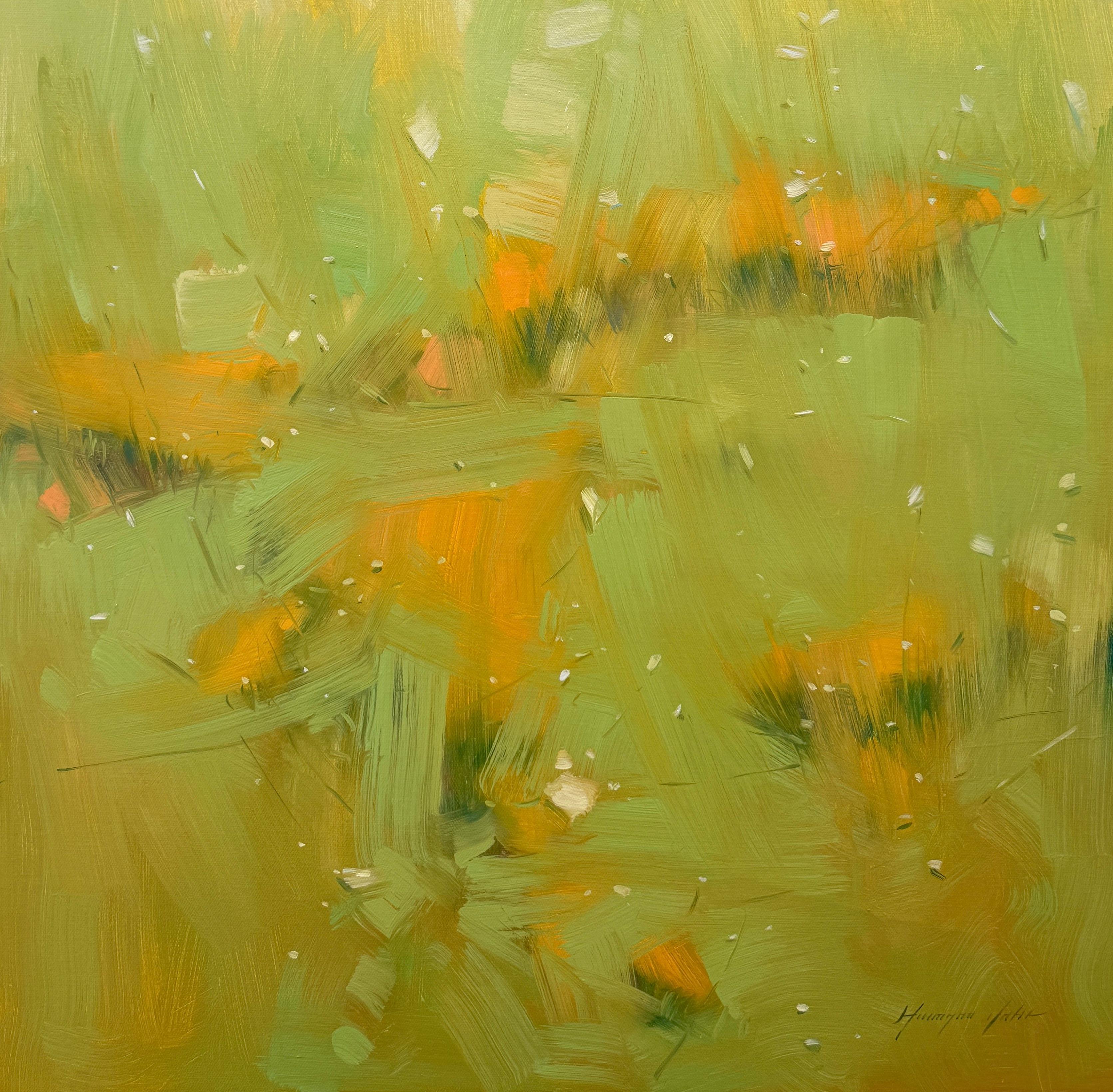 Valle Amarillo, Paisaje, Pintura al óleo original, Lista para colgar, Impresionismo - Painting de Vahe Yeremyan