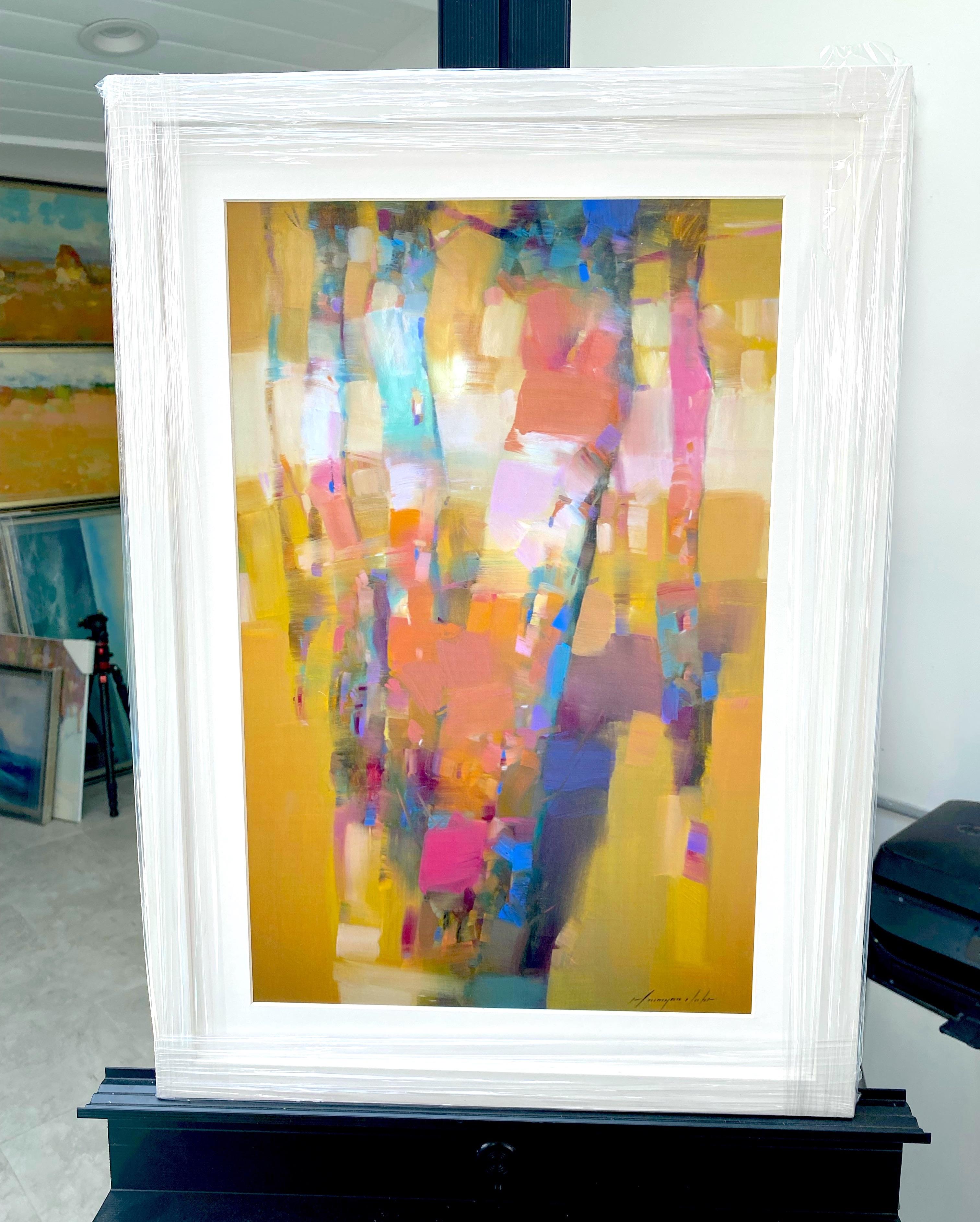 Autumn Trees, Print on Satin Paper, Framed - Brown Still-Life Print by Vahe Yeremyan