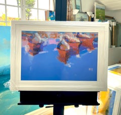 Boats, Print on Paper, Framed