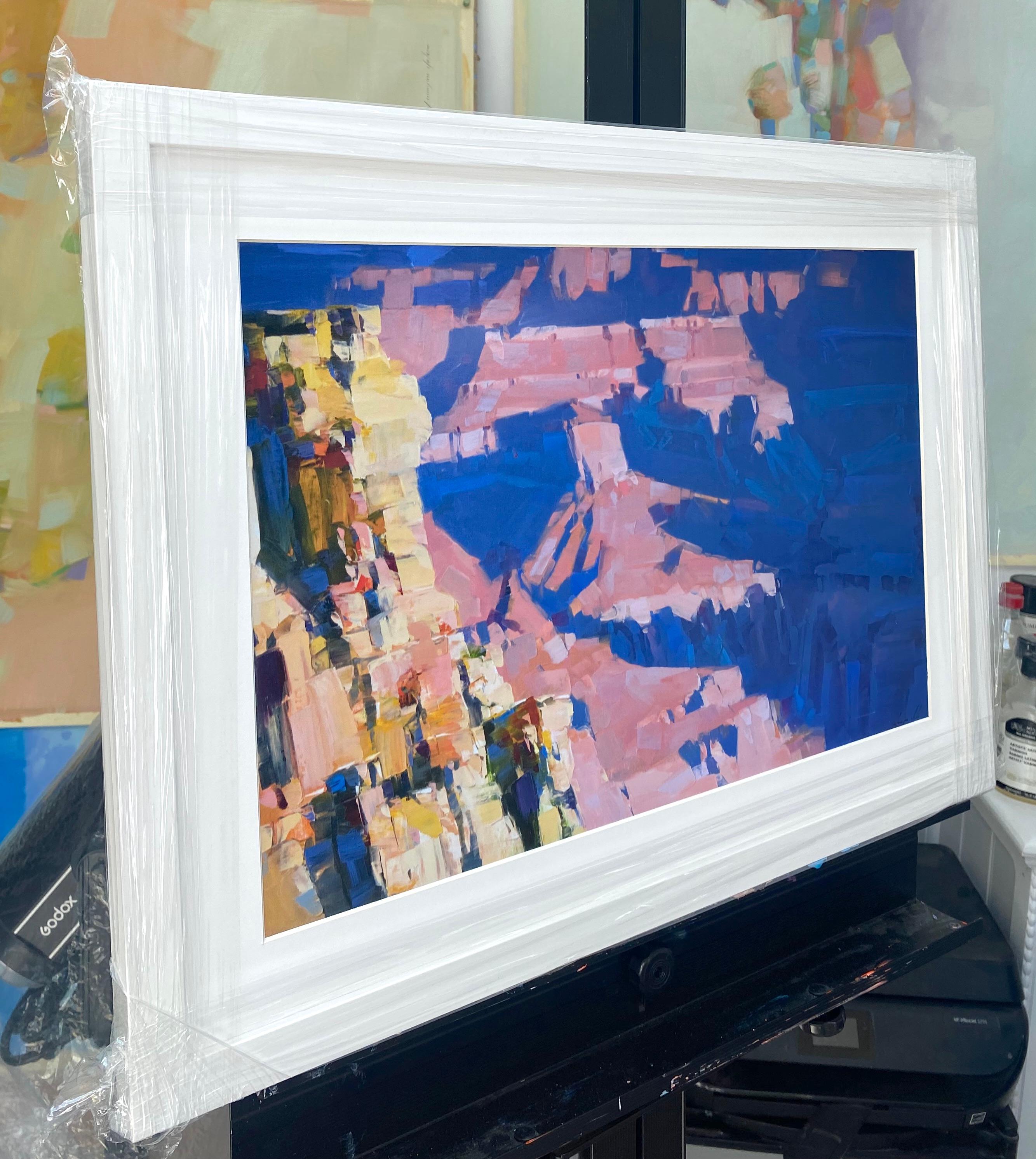 Grand Canyon, Druck auf Satinpapier, gerahmt (Blau), Still-Life Print, von Vahe Yeremyan
