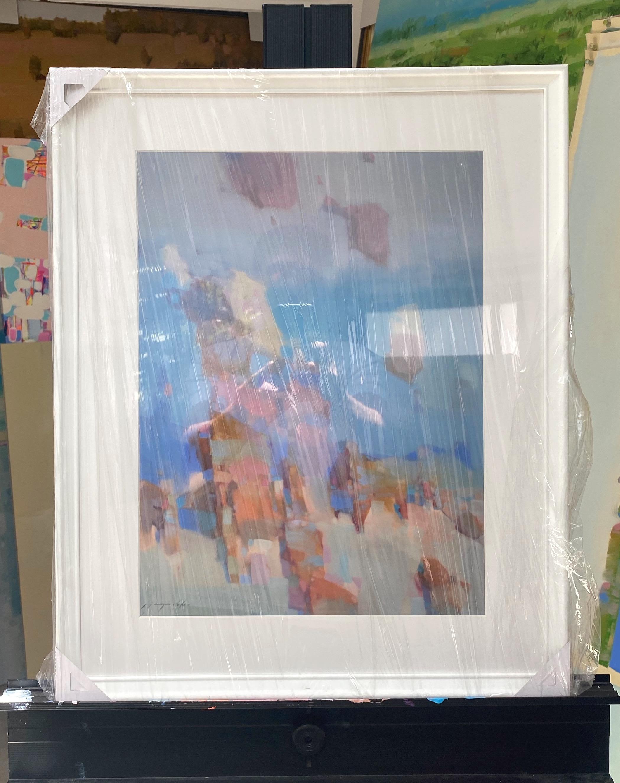 Scogliere di Malibu, stampa su carta satinata, con cornice - Still-Life Print Grigio di Vahe Yeremyan