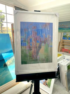 Red Wood Trees, Print on Satin Paper, Framed