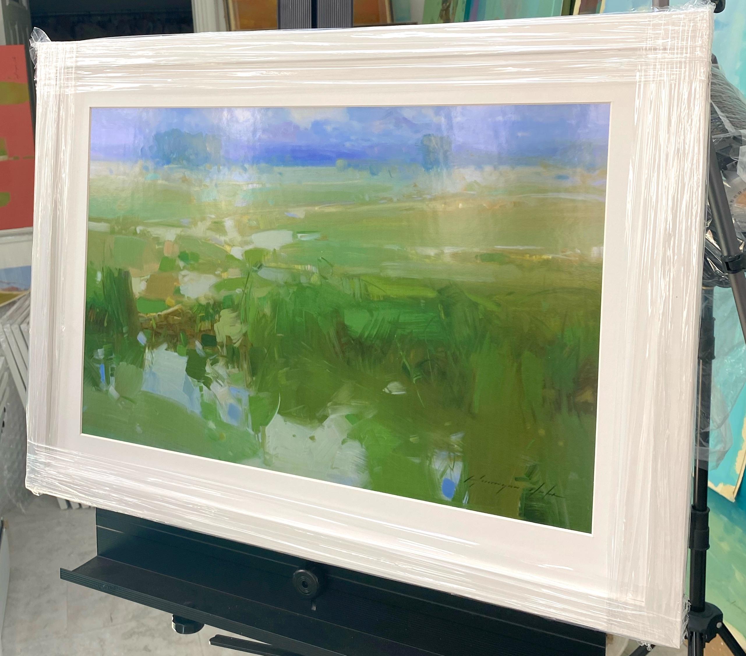 Campo de verano, Impresión sobre papel, Enmarcado - Print Impresionista de Vahe Yeremyan