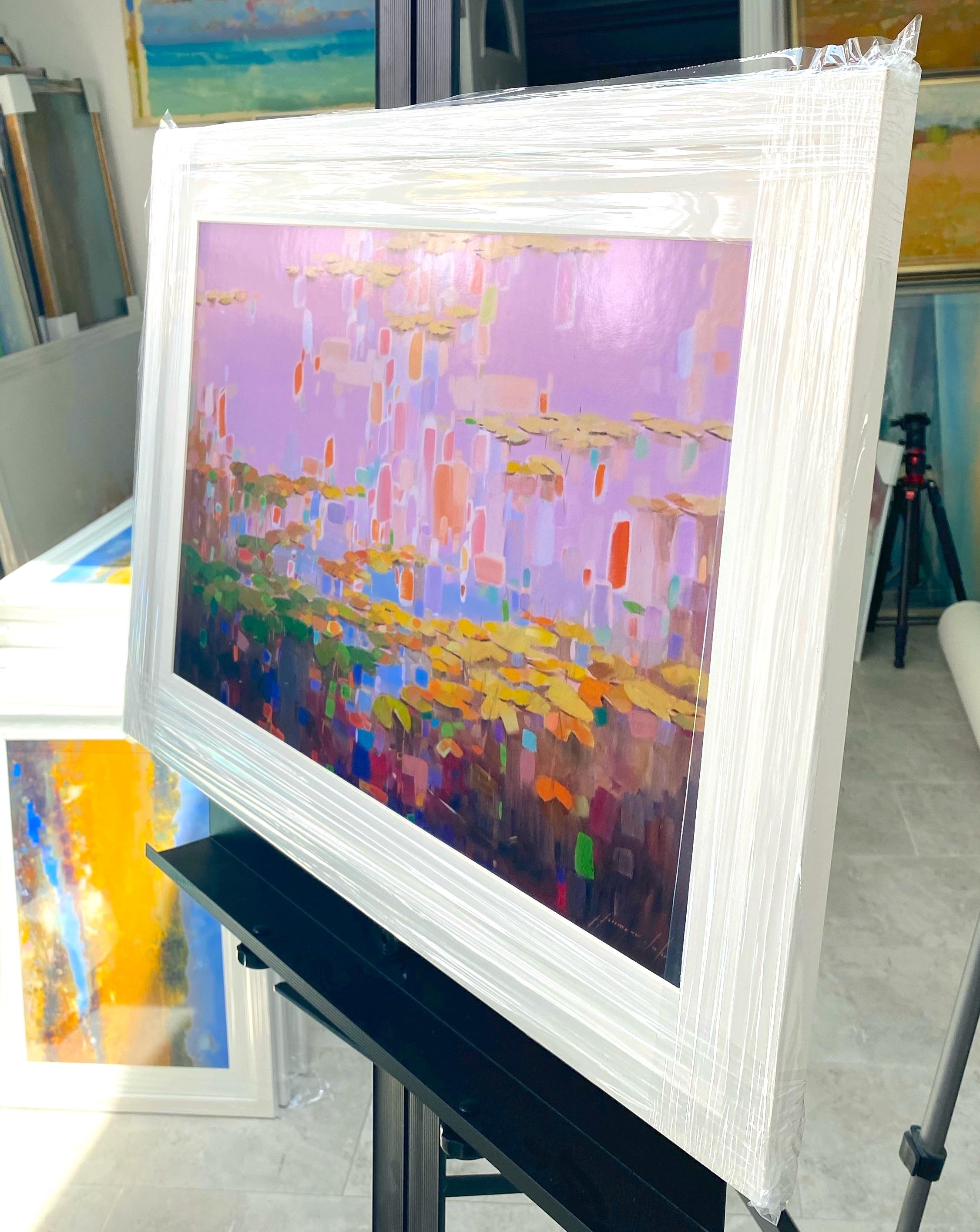 Artist: Vahe Yeremyan
Work: Print on Satin Paper,
Subject: Waterlilies, 
Framed Size: 17.5