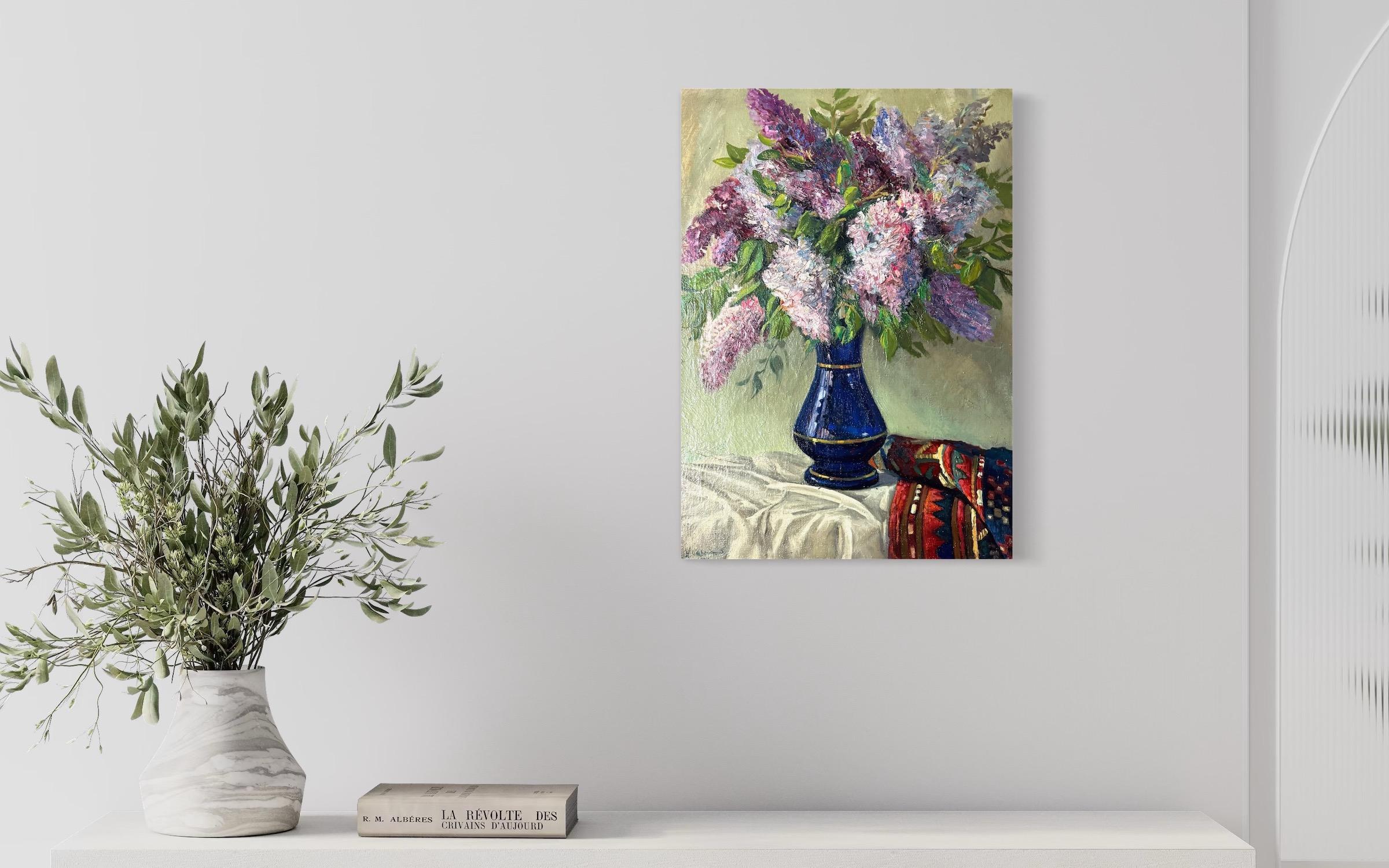 Artista: Vahram Meliqsetyan
Título Lilas
Técnica: Óleo sobre lienzo
Año: 2024
Estilo: Arte clásico
Dimensiones: 63,5 x 46,5 x 2 cm (25