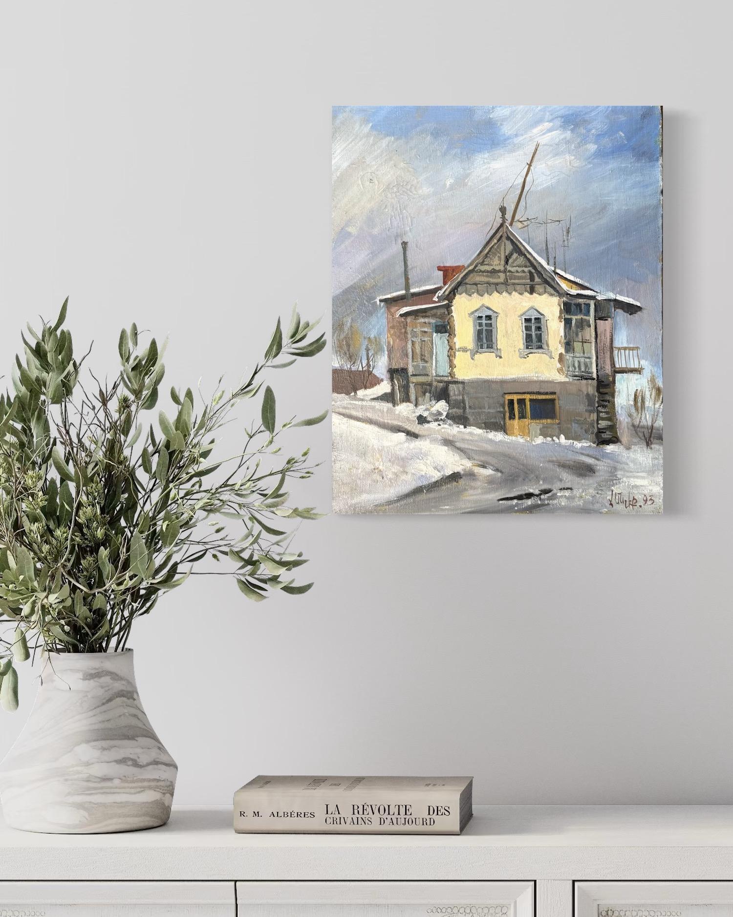 Provinz Landschaft Impressionismus Original Ölgemälde, hängefertig – Painting von Vahram Meliqsetyan