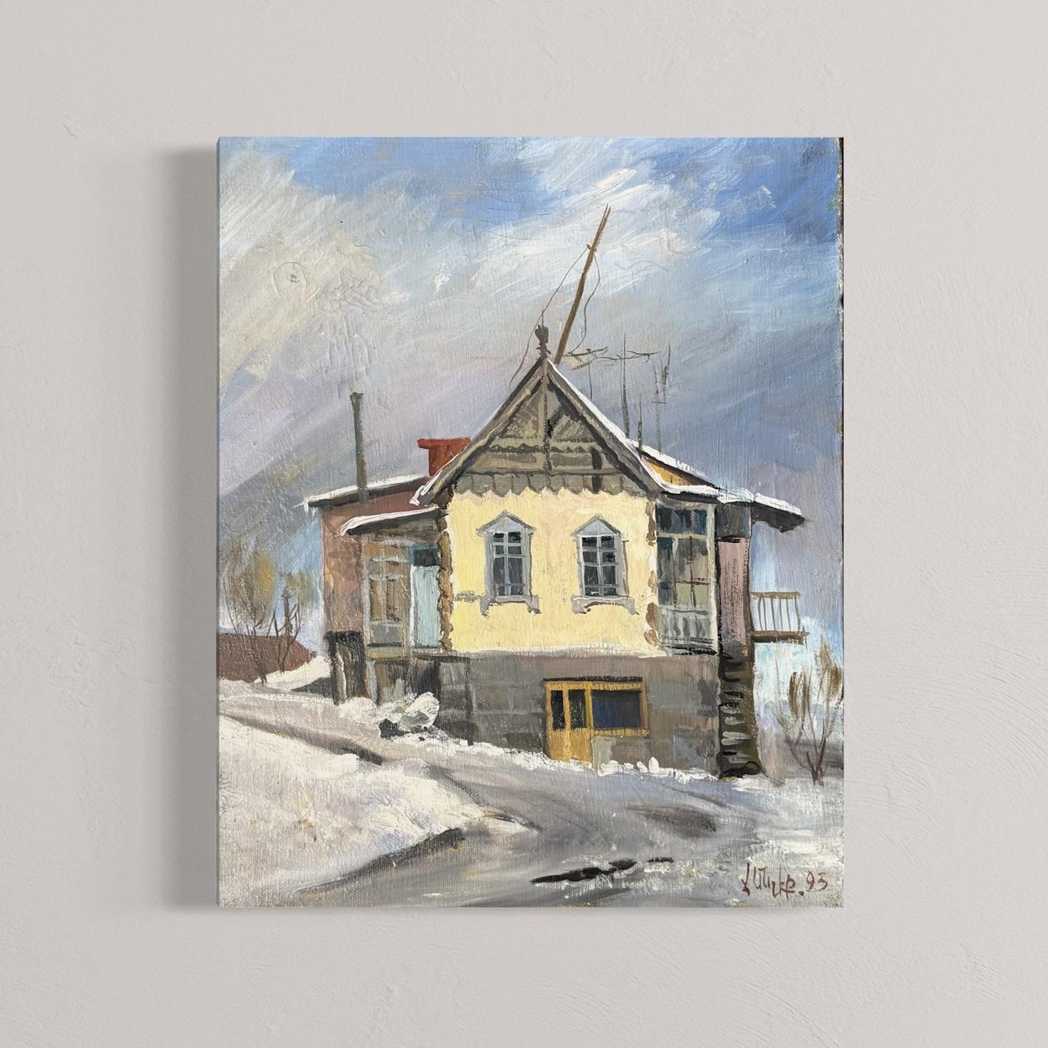 Provinz Landschaft Impressionismus Original Ölgemälde, hängefertig im Angebot 1