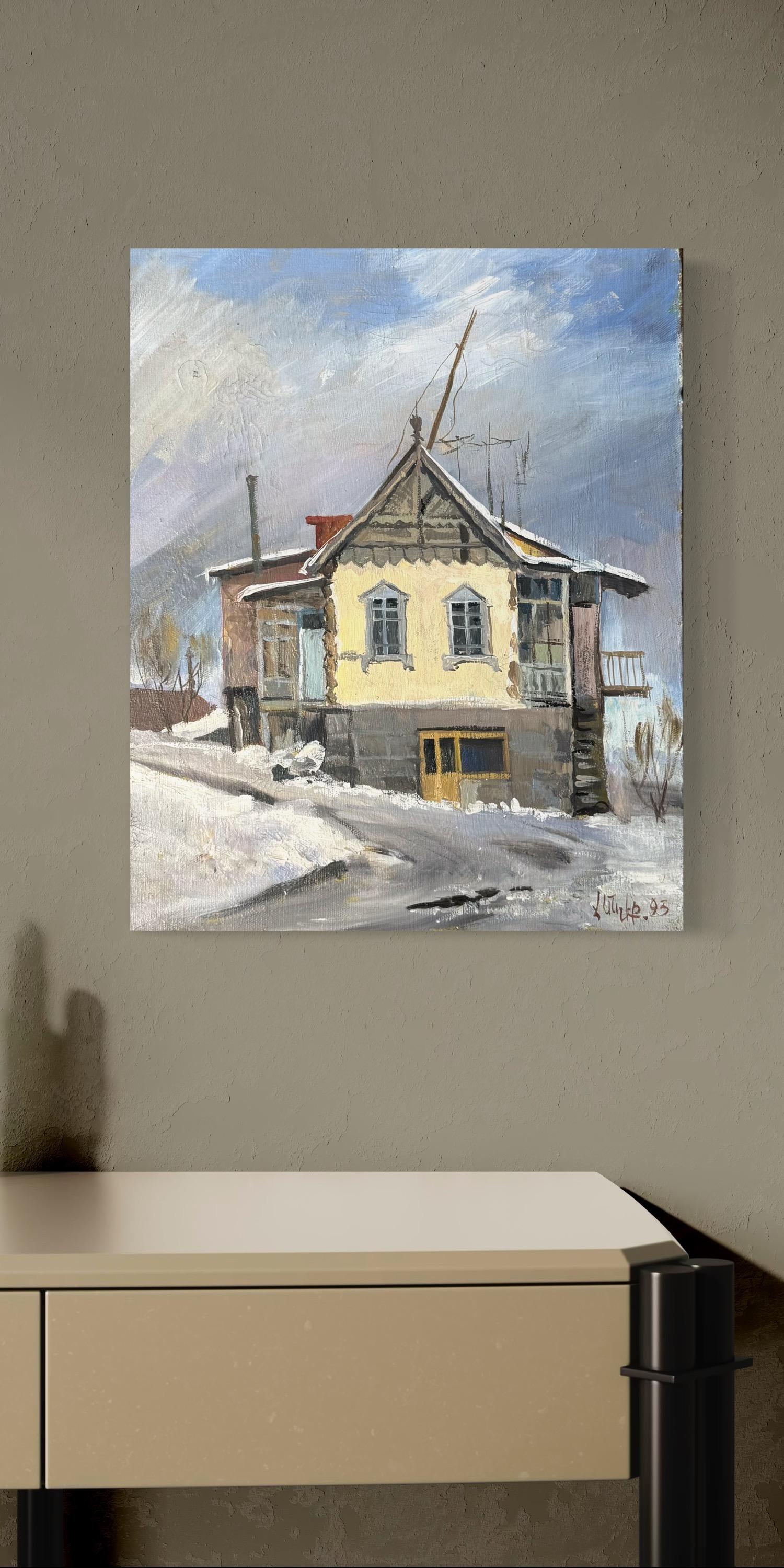 Provinz Landschaft Impressionismus Original Ölgemälde, hängefertig im Angebot 3