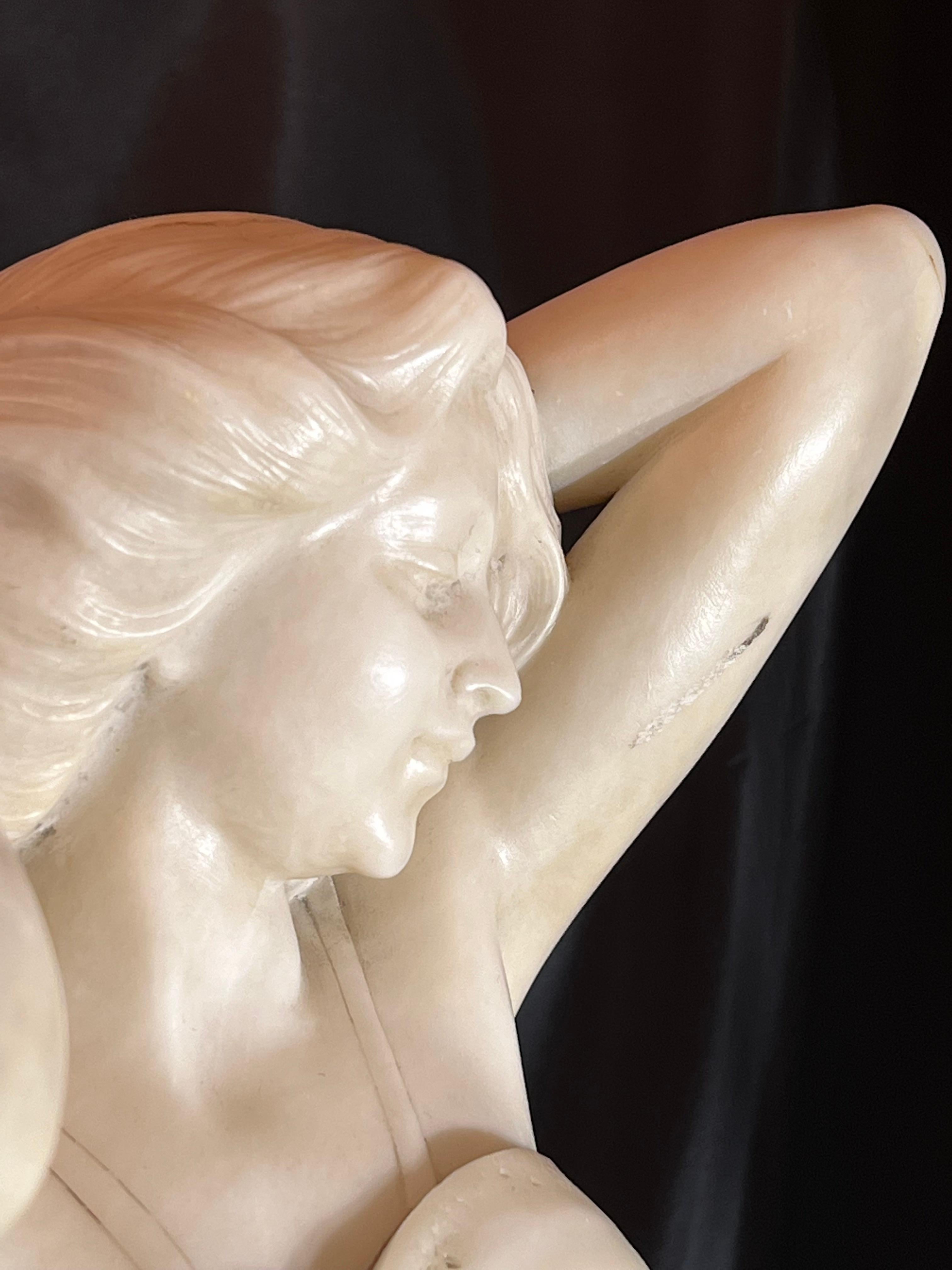 Sculpture italienne - Femme nue sculptée, 1890, Italie en vente 12