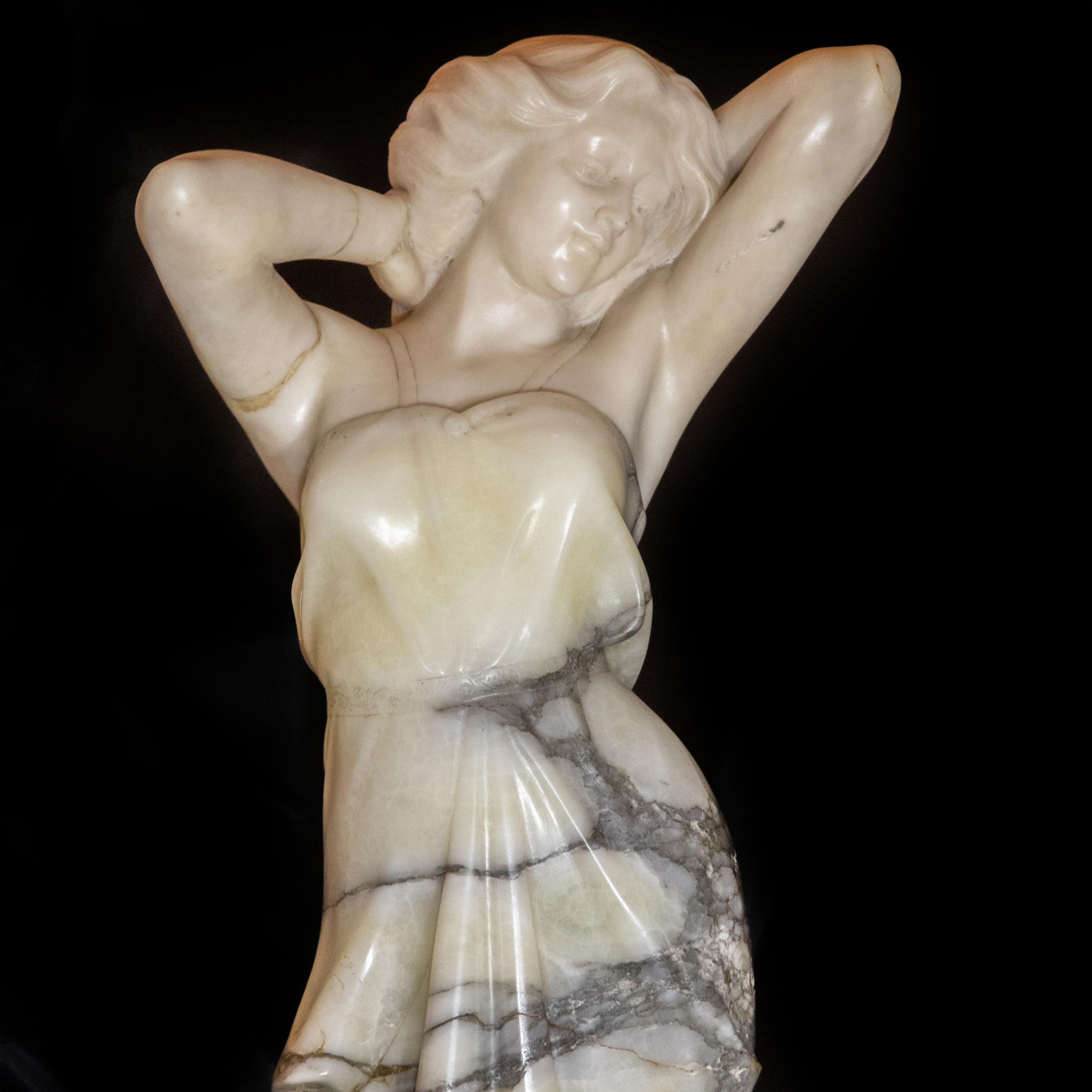 20th Century Vain Woman Italian Sculpture, 1890, Italy For Sale