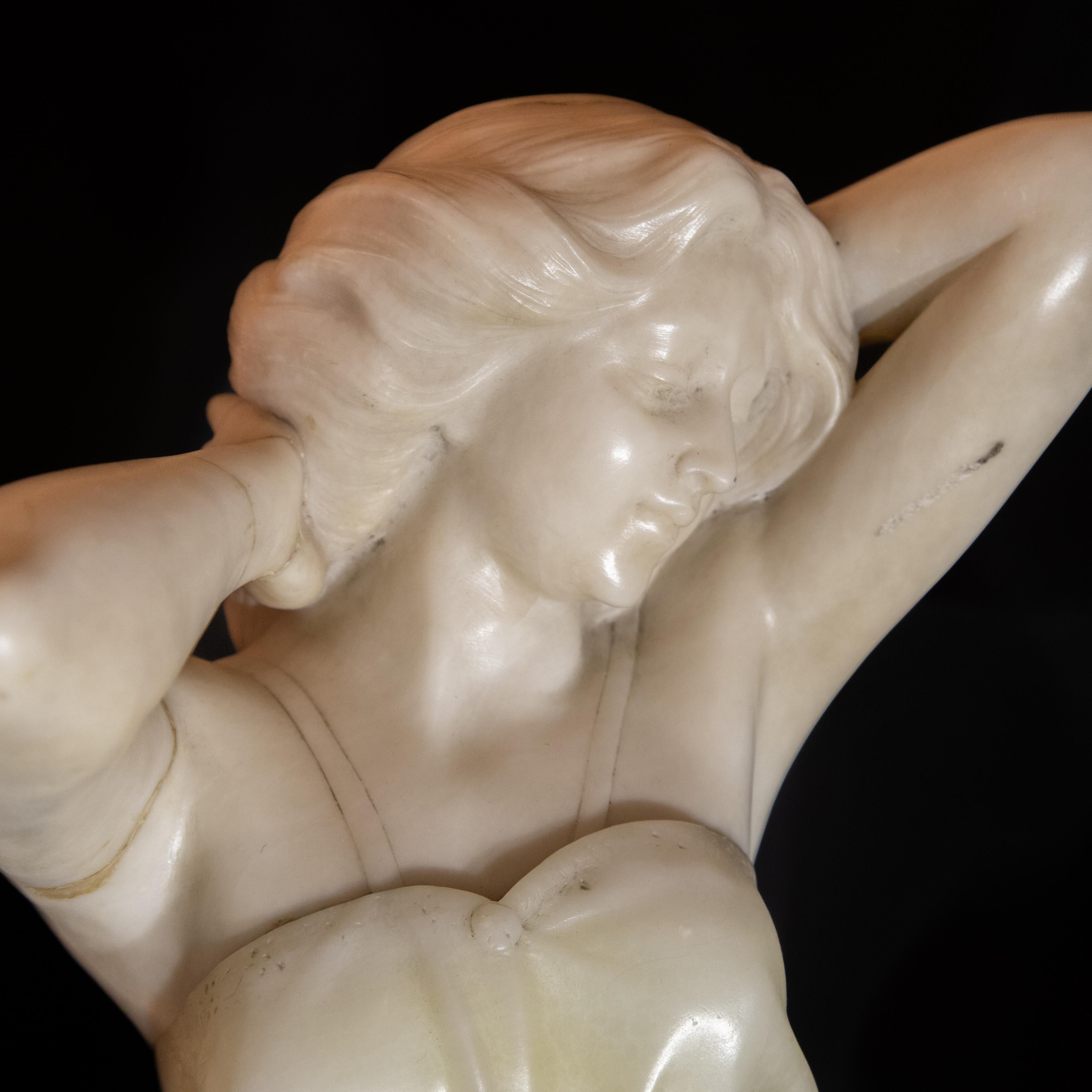 Vain Woman Italian Sculpture, 1890, Italy For Sale 1