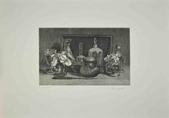 Composition of Still Life - Etching by Vairo Mongatti - 1970s