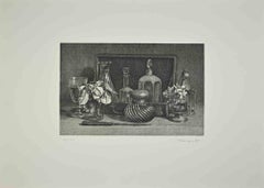 Composition of  Still Life - Etching by Vairo Mongatti - 1970s