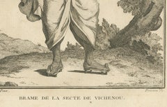 Vaishnavite Brahmin from India – Sonnerat Engraving, Paris Edition, 1806