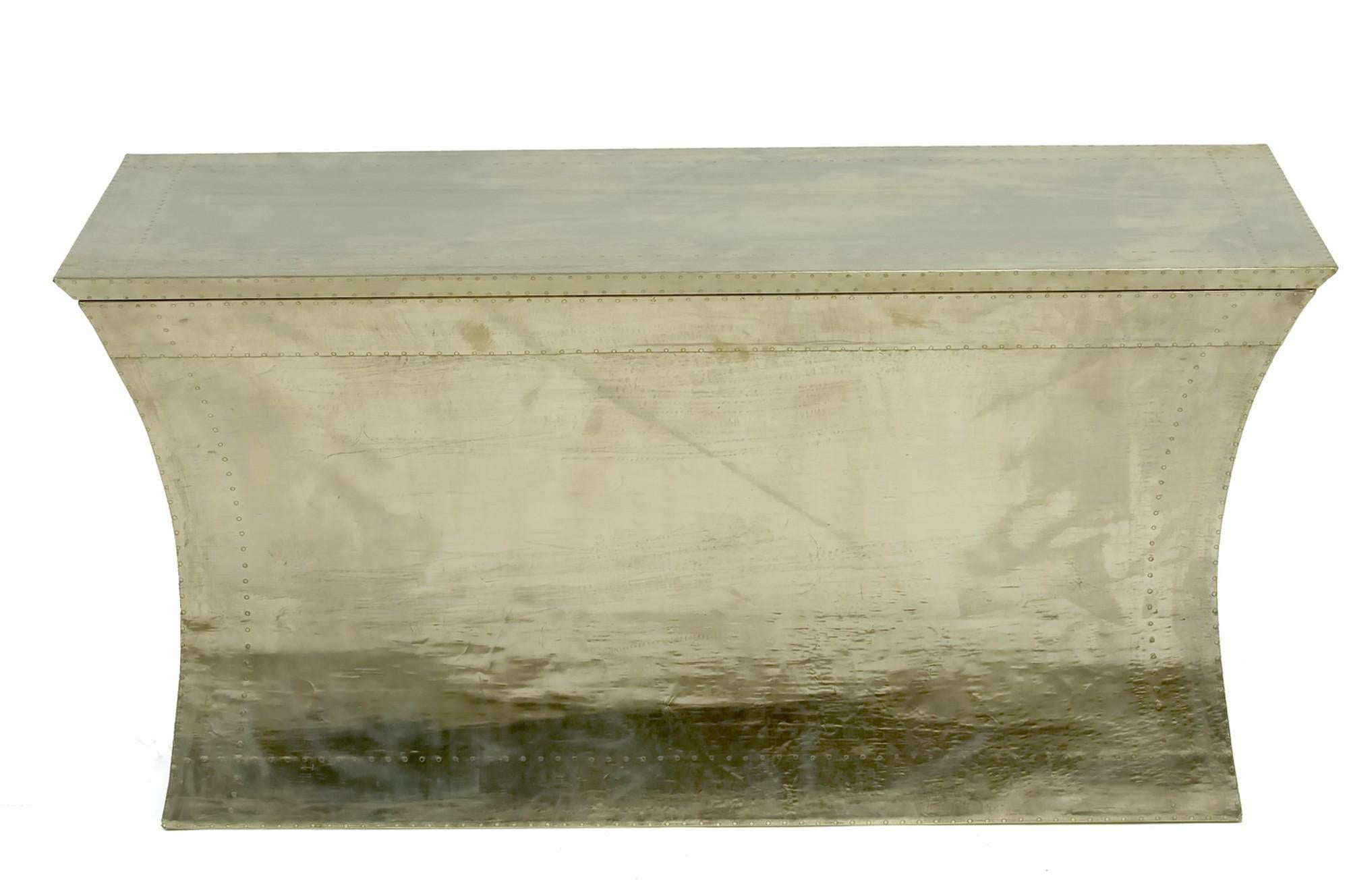 Vaisseau Bench in White Bronze over Teak by Paul Mathieu for Stephanie Odegard For Sale 6