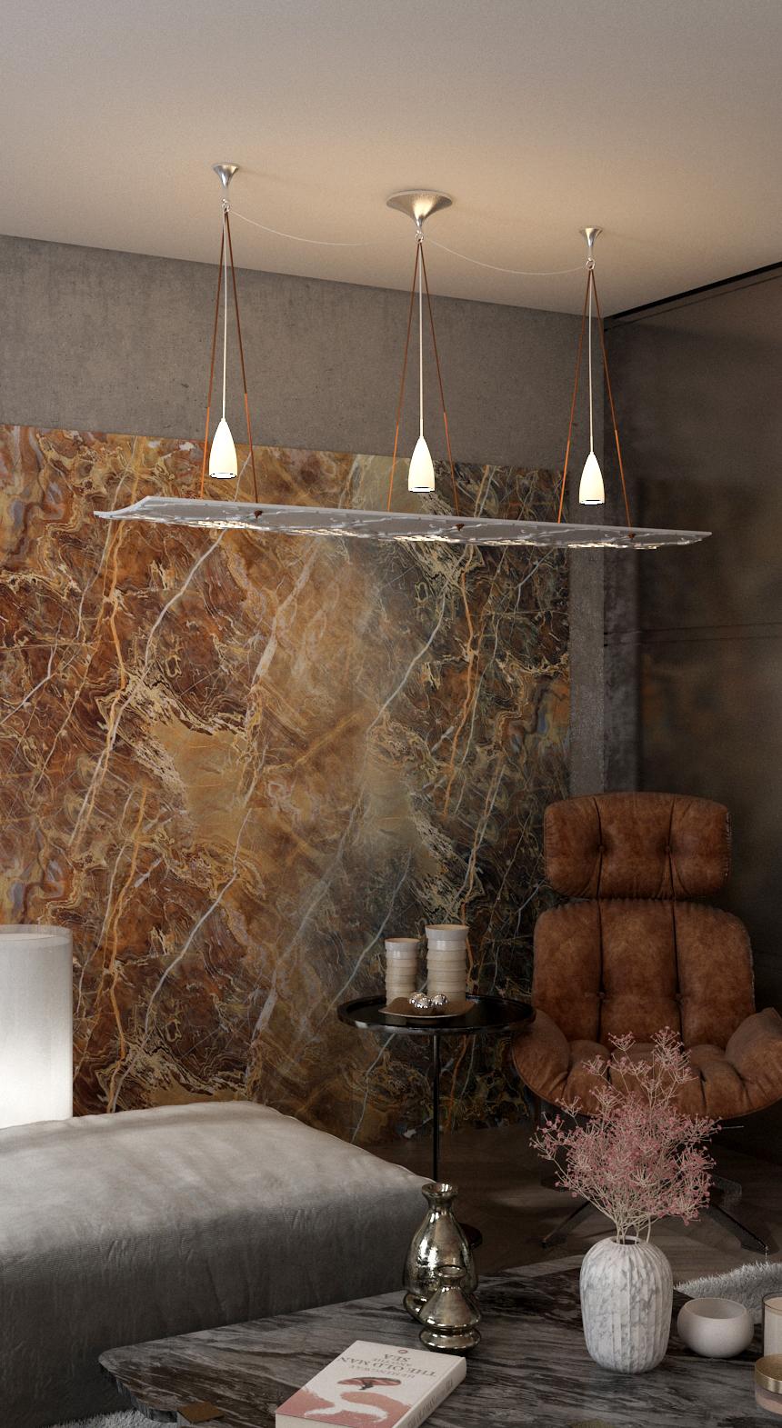 Lampadario Vaisseau Jali in marmo bianco di Paul Mathieu per Stephanie Odegard in vendita 1