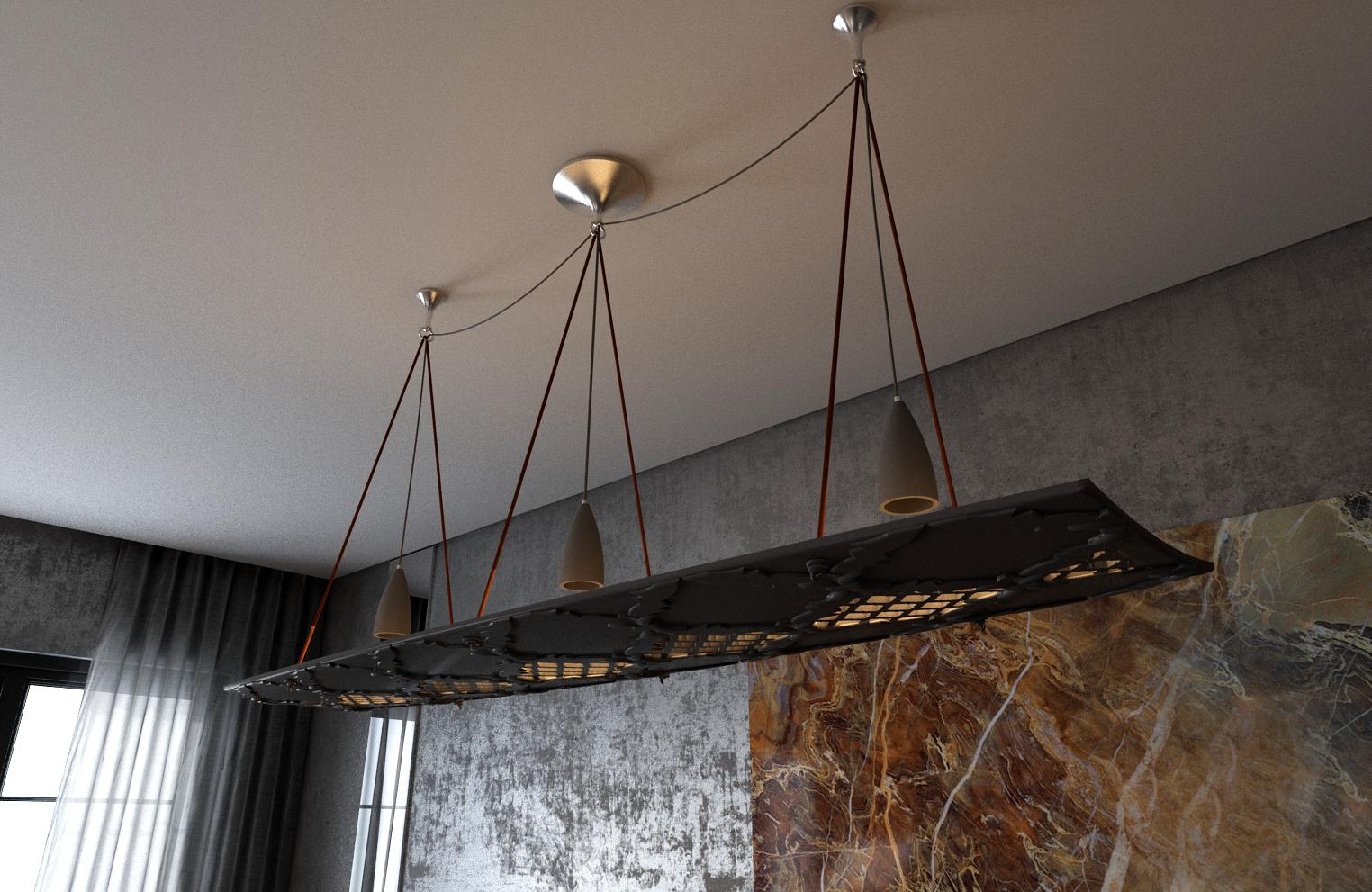 Lampadario Vaisseau Jali in marmo bianco di Paul Mathieu per Stephanie Odegard in vendita 1
