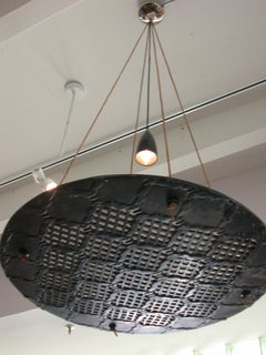 Vaisseau Round Jali Chandelier in Black Marble by Paul Mathieu