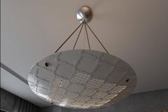 Vaisseau Round Jali Chandelier in White Marble by Paul Mathieu
