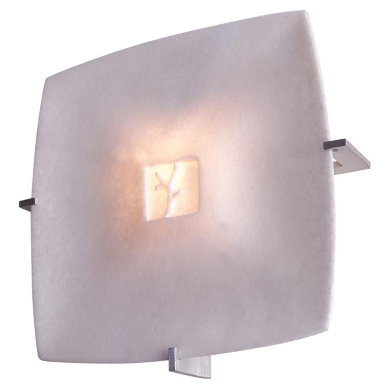 Vaisseau Sconce in White Marble by Paul Mathieu for Stephanie Odegard For Sale