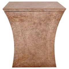 Vaisseau Side Table in Copper Clad Over Wood by Paul Mathieu 