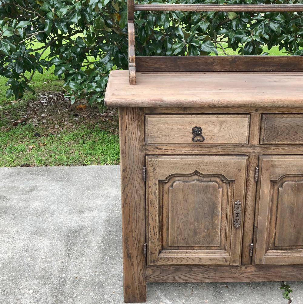 Vaisselier, Buffet, Antique Country French in Stripped Oak 1