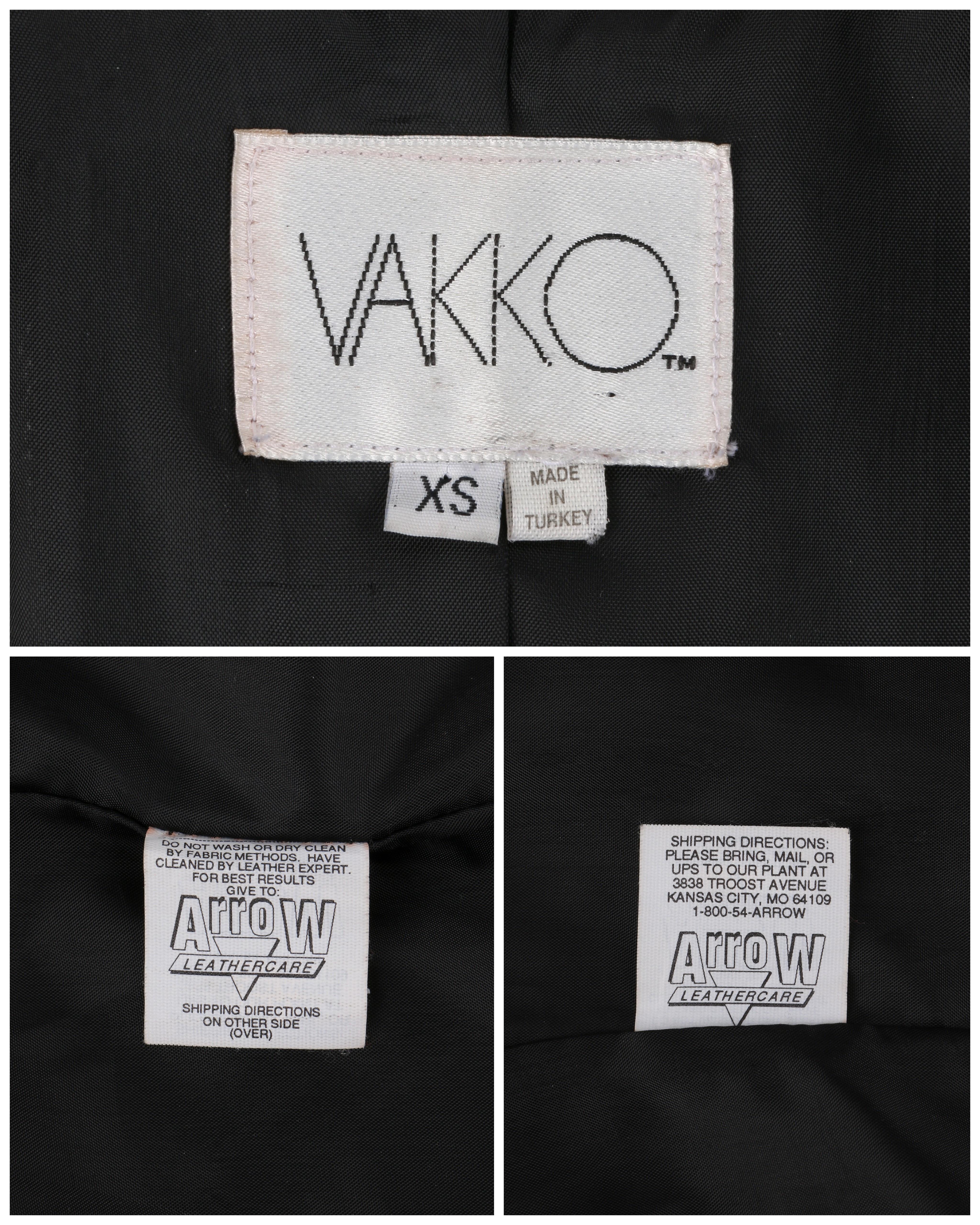 VAKKO Black Leather 2-in-1 Cropped Vest Backpack Pouch RARE 2
