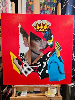 "A Bit of Drama Queen" - acrylic on wood