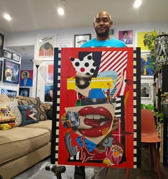 "Heart in Paint" - acrylic on wood